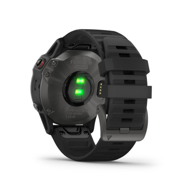 Garmin Fenix 6 Pro Slate Grey Black Siliconen Smartwatch verkrijgbaar. Aloha Beachclub Surfschool Surfshop