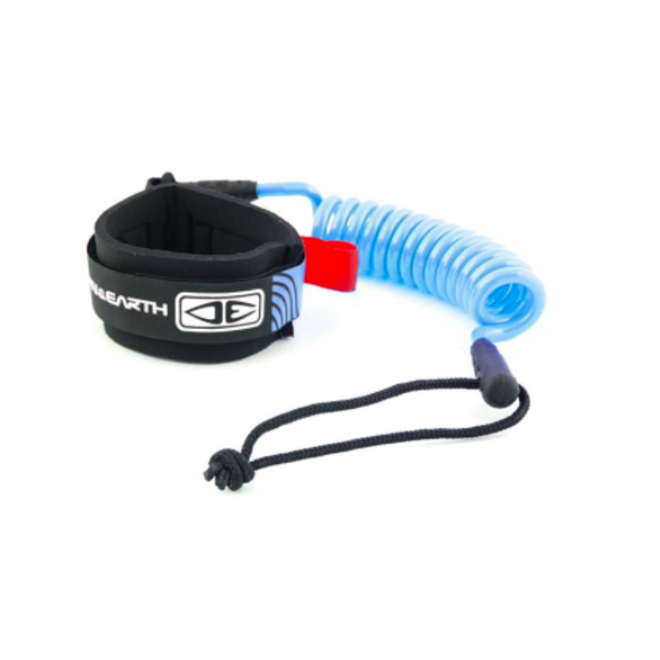 Ocean & Earth Bodyboard Wrist Coiled Leash Cyan