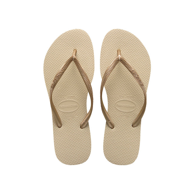 Havaianas Slim Sand Grey/Light Golden Slippers