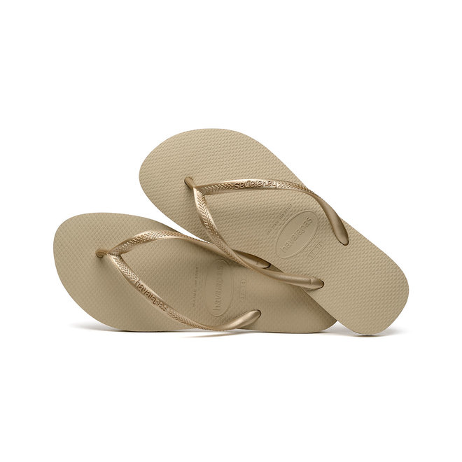 Havaianas Slim Sand Grey/Light Golden Slippers