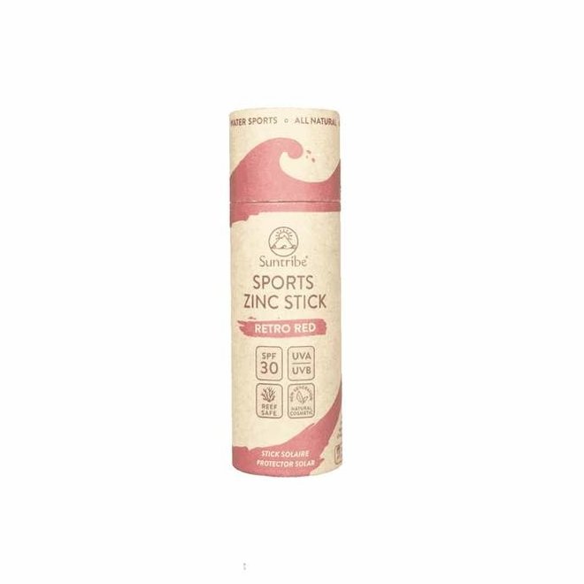 Suntribe SPF 30 Sports Zinc Stick Retro Red