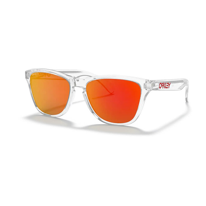 Oakley Frogskins XS Polished Clear/Prizm Ruby Sunglasses for sale at Aloha.  - Aloha surf