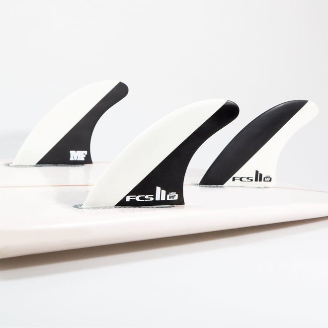 FCS II Carver Mick Fanning Black/ White Thruster Fins