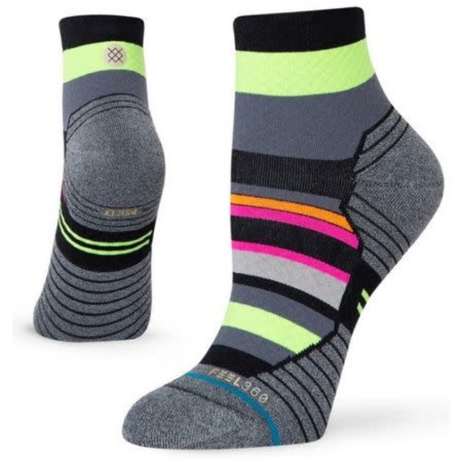 Stance Tiled Quarter Socks Black