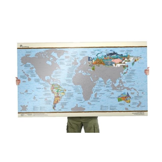 World Map Bucketlist Scratch Map