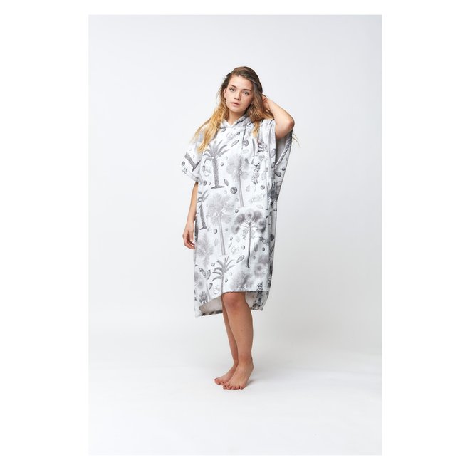 After Surf Poncho Botanical Light Grey