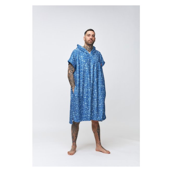 After Surf Poncho Microfiber Marine