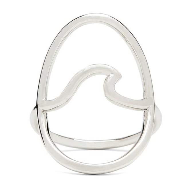 Pura Vida Large Wave Ring Silver