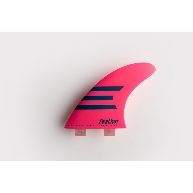 Feather Fins Dual Tab Ultralight Epoxy HC Thruster Fins Pink