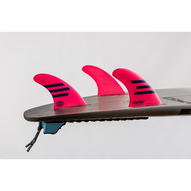 Feather Fins Dual Tab Ultralight Epoxy HC Thruster Fins Pink