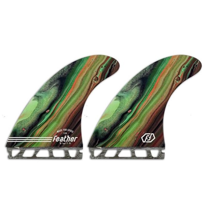 Feather Fins Single Tab Twin Fin Color