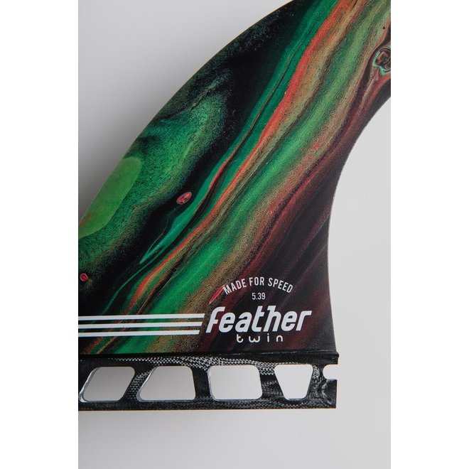 Feather Fins Single Tab Twin Fin Color