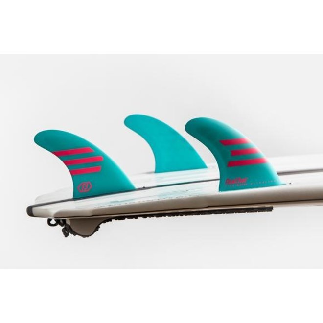 Feather Fins Single Tab Ultralight HC Thruster Blue/Pink