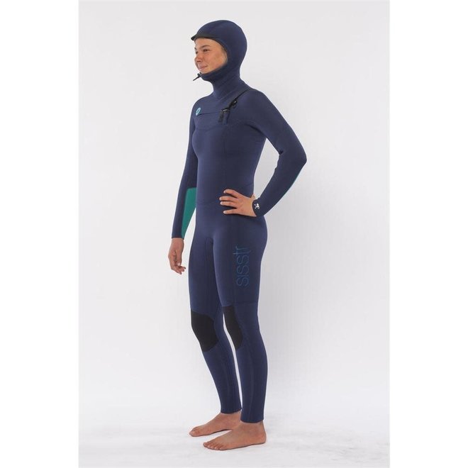 Sisstrevolution 7 Seas 5/4 Dames Wetsuit Hooded Strong Blue