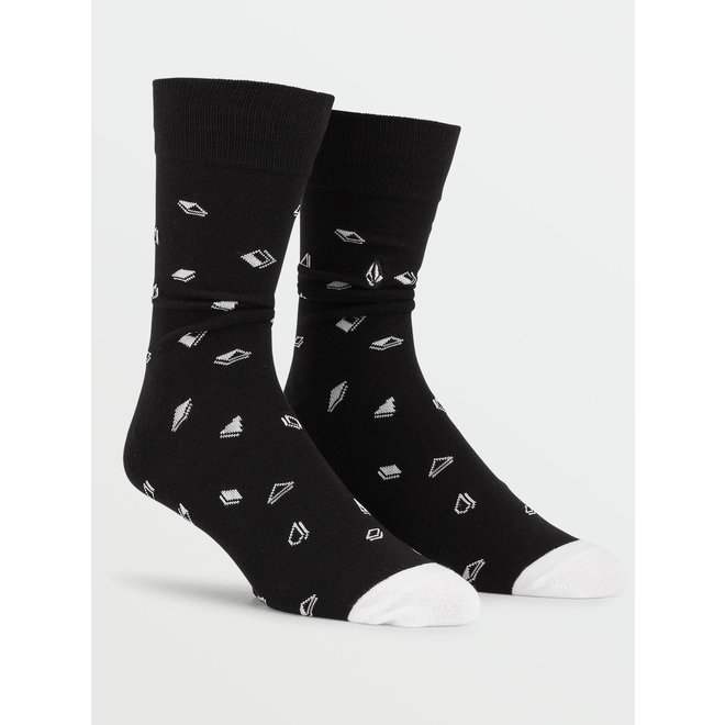 Volcom True Socks Black White