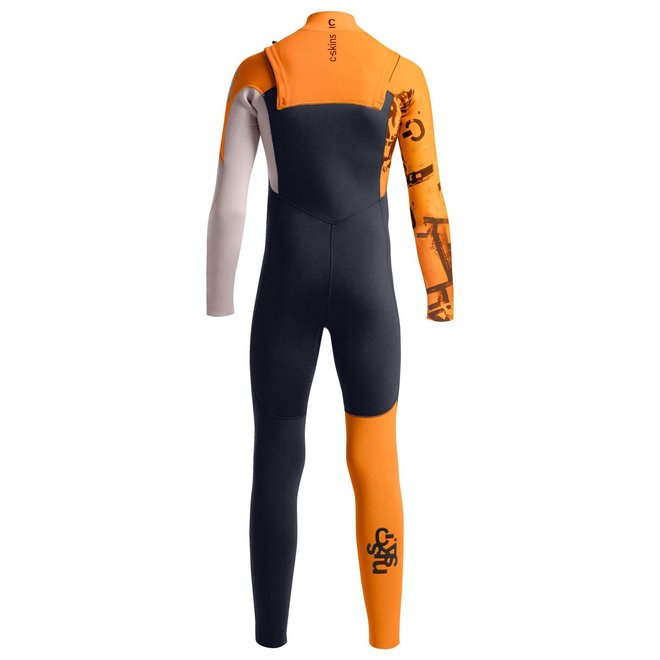 C-Skins Session 4/3 Kinder Wetsuit  Black/Orange/Charcoal