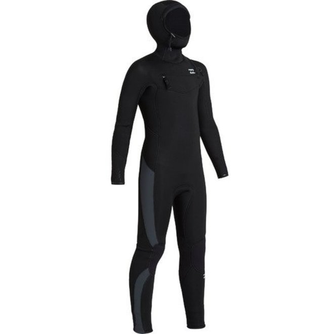 Billabong 5/4 Absolute Hooded Kids Wetsuit Black Rock