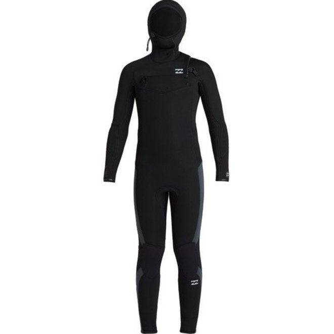 Billabong 5/4 Absolute Hooded Kids Wetsuit Black Rock