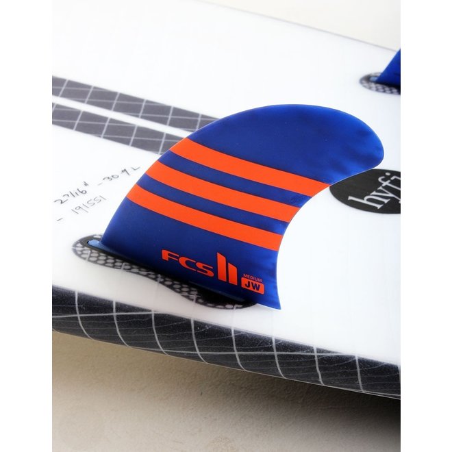 FCS II JW PC Aircore Thruster Fins Blue/Orange