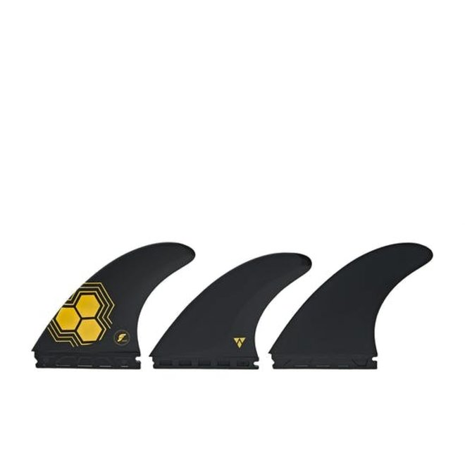 Futures Am2 Alpha Thruster Fins Yellow available at Aloha. - Aloha