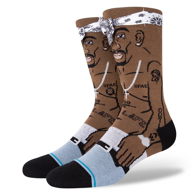 Stance Tupac Resurrected Socks Black