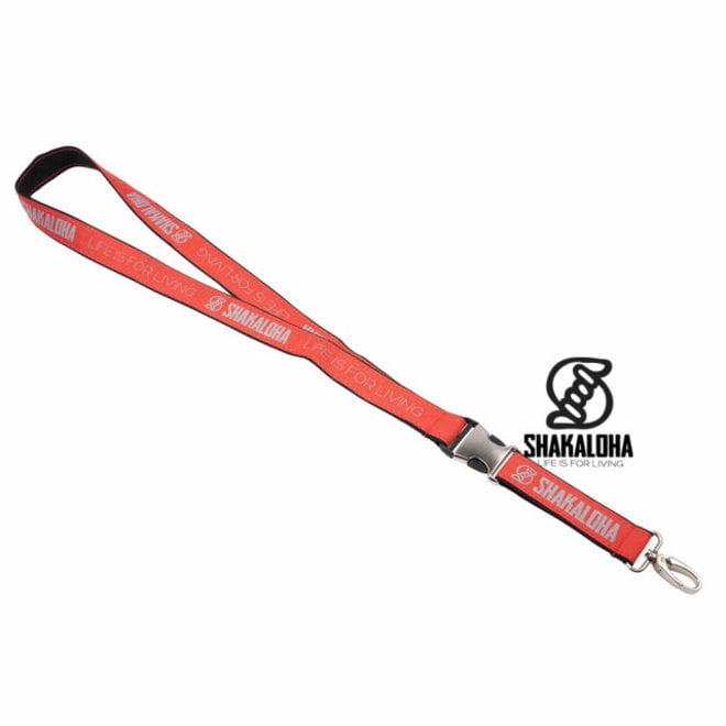 Shakaloha Lucky Lanyard Keycord Red Grey