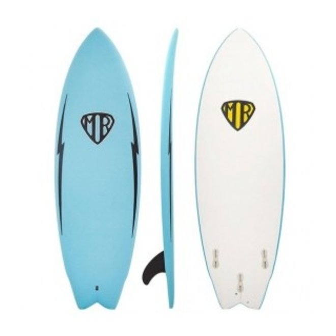 Ocean & Earth 5'6 Mr Epoxy Soft Super Twin Fin Surfboard Blue