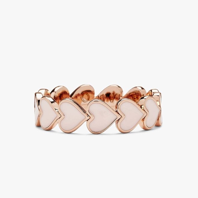 Pura Vida Love Hearts Band Ring Rose Gold