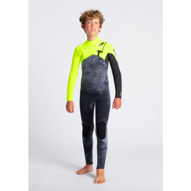 C-Skins Session 4/3 Junior Wetsuit  BKTD-YE-GR