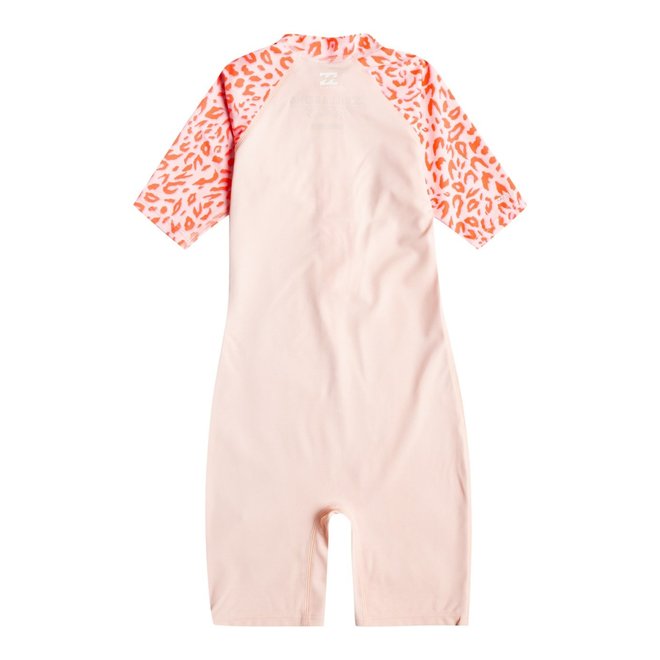 Billabong Kids Billie Logo Combi SS Swimsuit Just Peachy