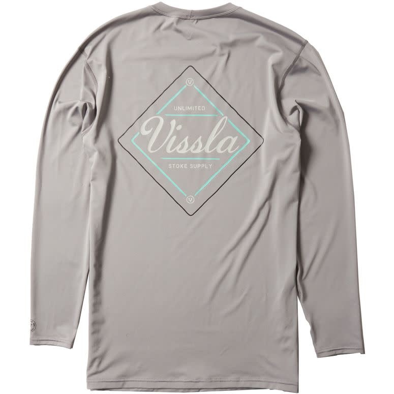 Vissla Heren Easy Seas Eco LS Lycra Grey for sale at Aloha's Surfshop. -  Aloha surf