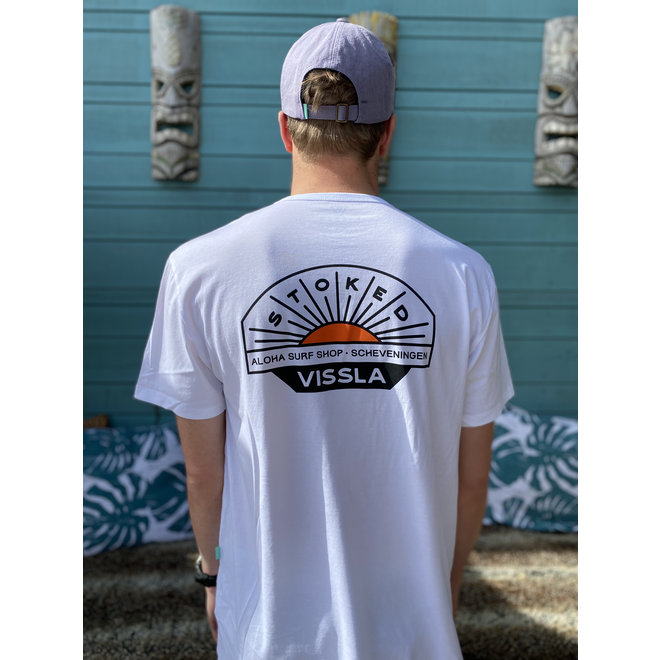 Vissla X Aloha Unisex Destination SS Tee White
