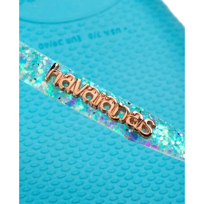 Havaianas Slim Glitter Flourish Nautical Blue Slippers