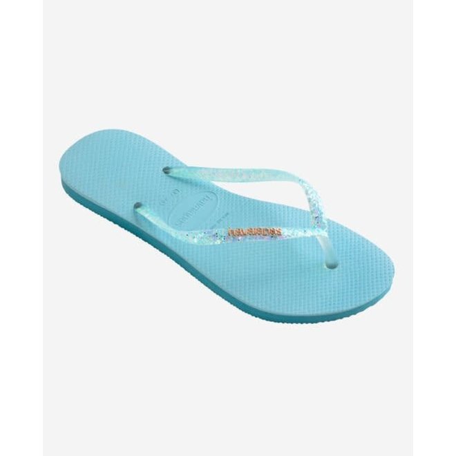 Havaianas Slim Glitter Flourish Nautical Blue Flip Flops