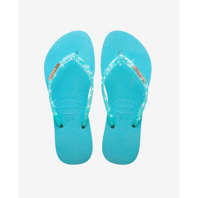 Havaianas Slim Glitter Flourish Nautical Blue Slippers