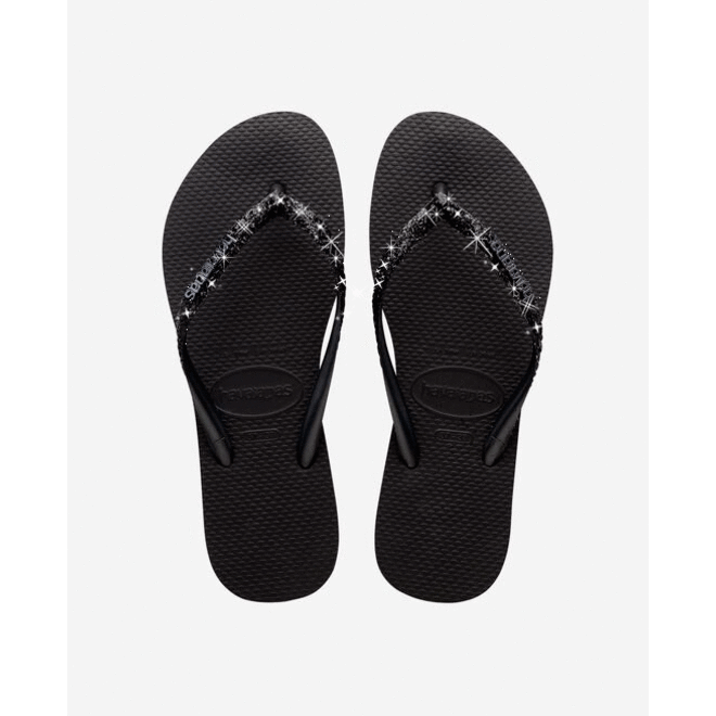 Havaianas Slim Glitter II Black/Dark Grey Slippers