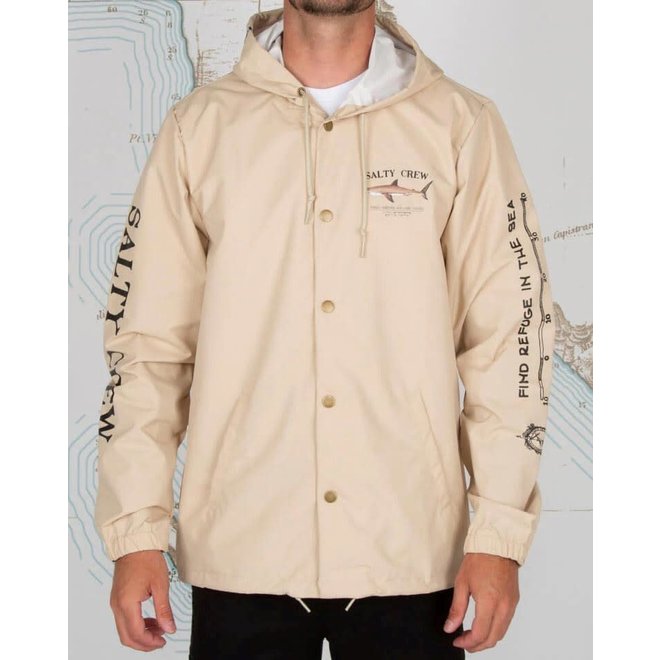 Salty Crew Heren Bruce Snap Jacket Cream