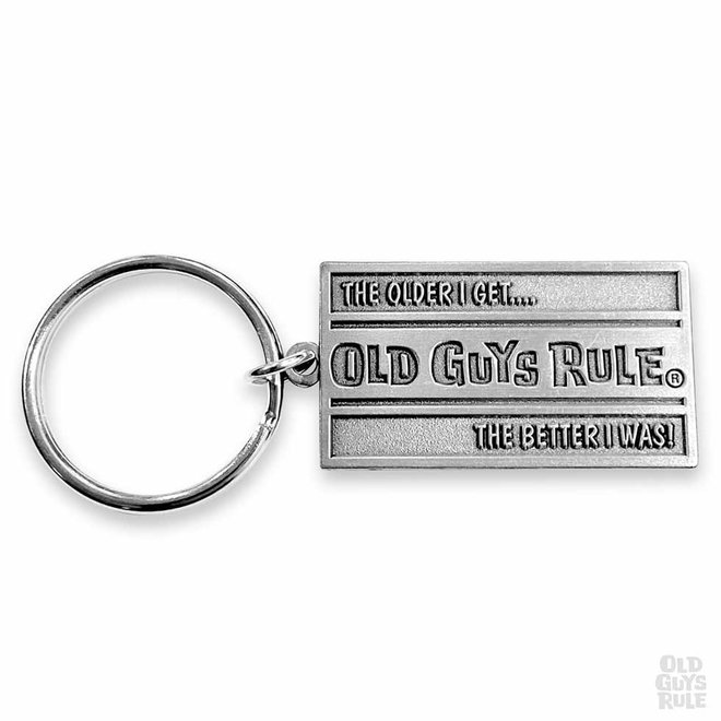 Old Guys Rule Brand Logo Keychain