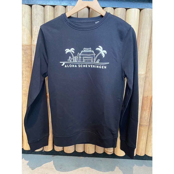 Aloha  Crew Neck Black Tiki Beach Club