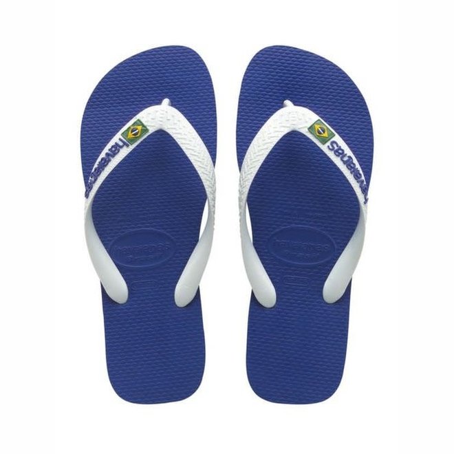 Havaianas Brasil Logo Marine Blue Slippers