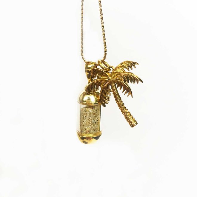 Laguna Treasures Beach Pendant Gold with Palm Tree