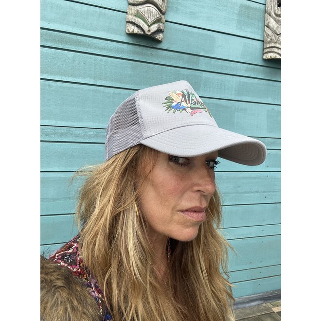 Aloha Logo Trucker Cap Grey Grey