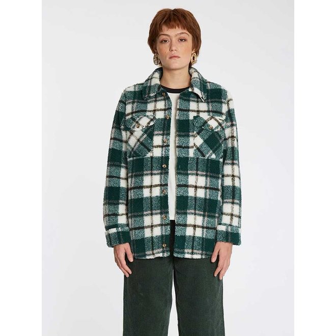 Volcom Dames Silent Sherpa Jacket Dark Pine