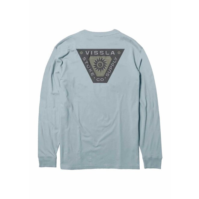 Vissla Heren Insignia LS PKT Tee Ice Blue