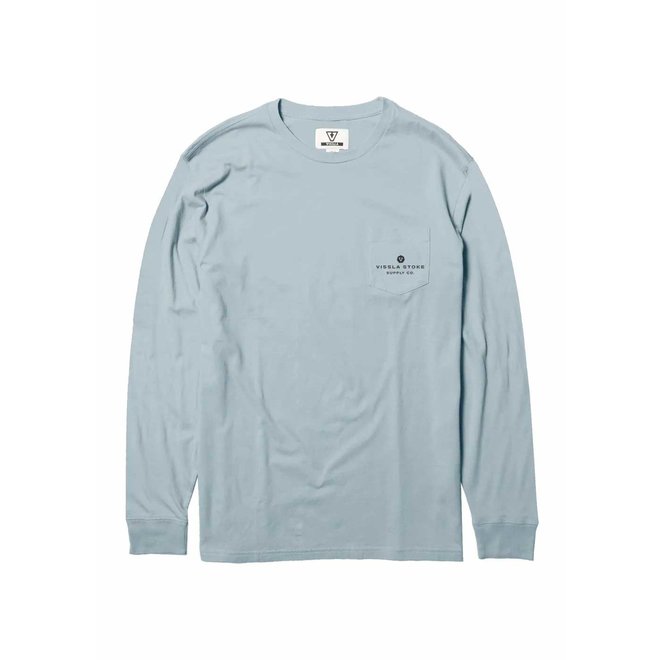 Vissla Men's Insignia LS PKT Tee Ice Blue