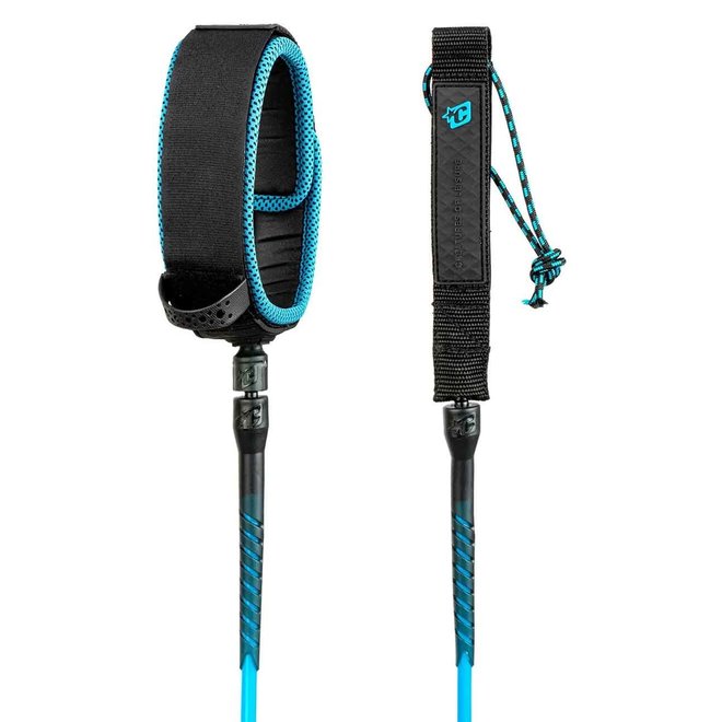 Creatures 9ft Longboard Knee Leash Black Cyan