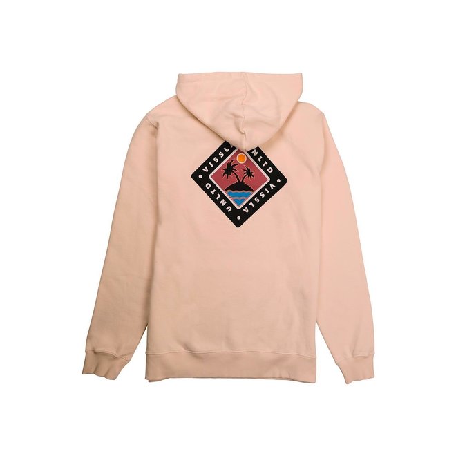 Vissla Heren Spike Hoodie Fleece Pink Fade