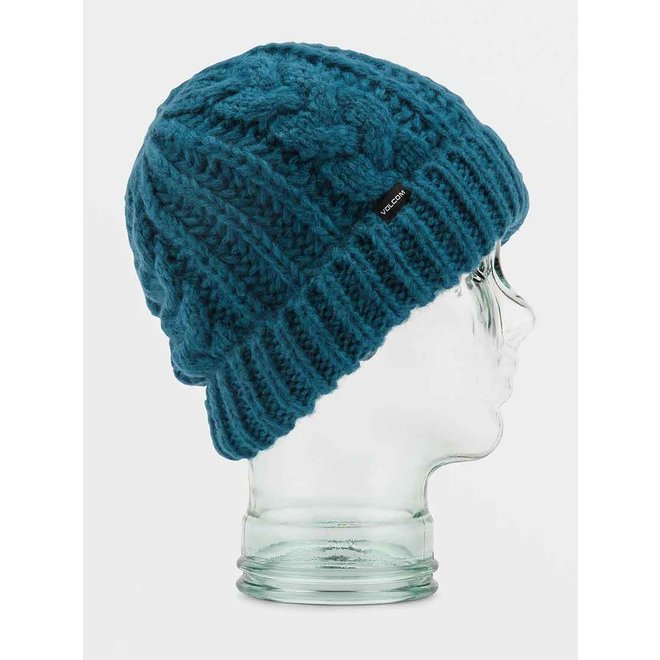 Volcom Cable Hand Knit Beanie Slate Blue