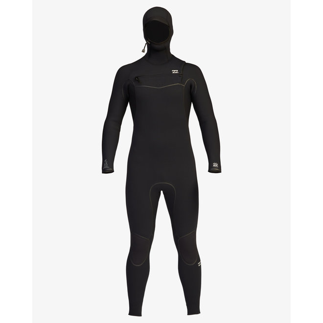 Billabong Furnace 5/4 Heren Wetsuit Hooded Black