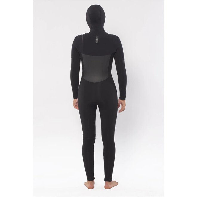 Sisstrevolution 7 Seas 6/5 Women's Wetsuit Hooded Solid Black